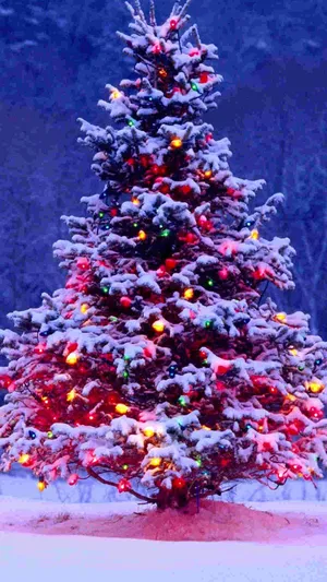 Pink Tree Aesthetic Christmas Iphone Wallpaper