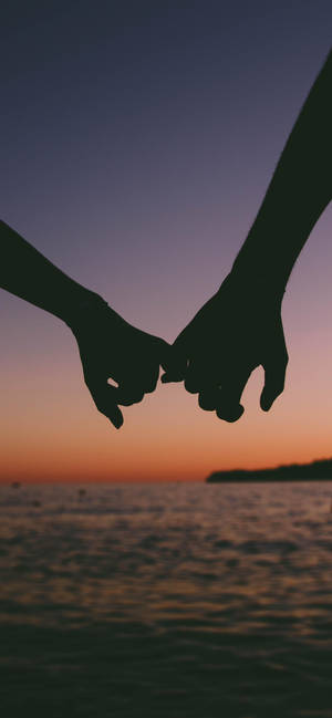 Pinky Swear Silhouette Love Iphone Wallpaper