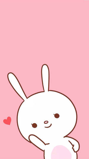 Pinterest Cute Cartoon Rabbit Heart Wallpaper