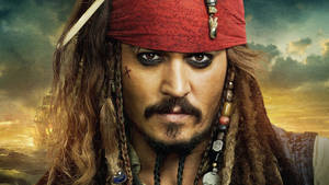 Pirates Of The Caribbean Captain Sparrow Headshot Wallpaper