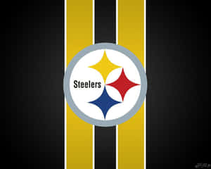 Pittsburgh Steelers Logo On Striped Flag Wallpaper