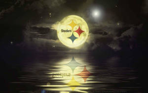 Pittsburgh Steelers Water Moon Art Wallpaper
