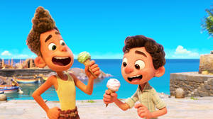 Pixar Luca And Bestfriend Alberto Wallpaper