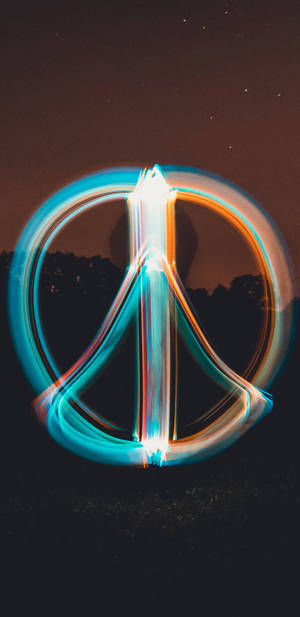 Pixel 3 Xl Peace Light Painting Wallpaper