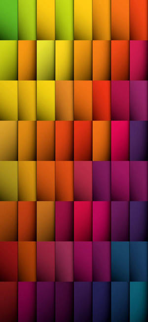 Pixel 5 Rainbow Grid Pattern Wallpaper
