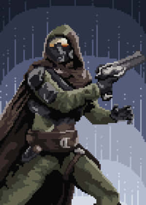 Pixel Art Of The Guardians Of The Last City From Destiny Wallpaper