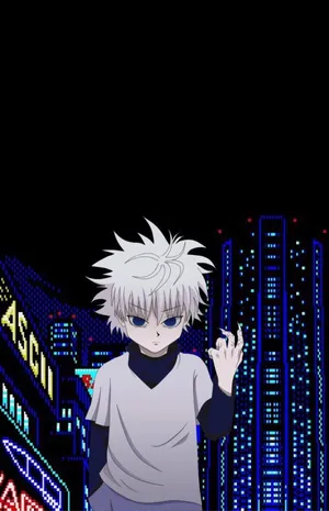 Pixel City And Killua Wallpaper