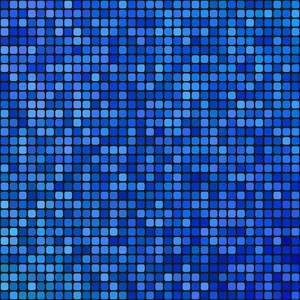 Pixel Mosaic Blue Wallpaper