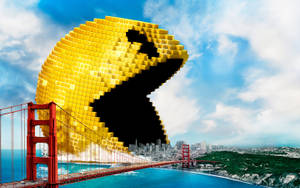 Pixel Movie Poster Pac-man Wallpaper
