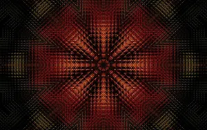 Pixel Stained Glass Pattern Wallpaper