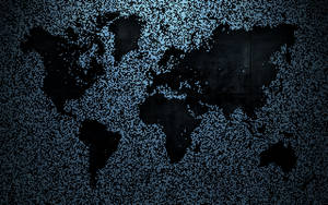 Pixel World Map Wallpaper