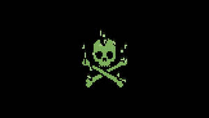 Pixelated Hacker Poison Skull Wallpaper