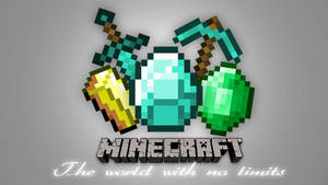 Pixelated Minecraft Treasure Items Wallpaper