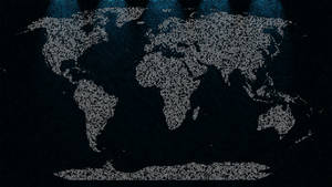 Pixels World Map Wallpaper