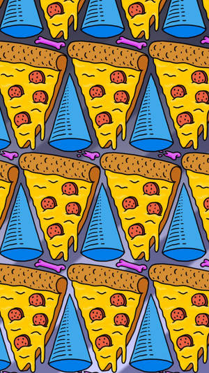 Pizza Pattern Dope Iphone Wallpaper