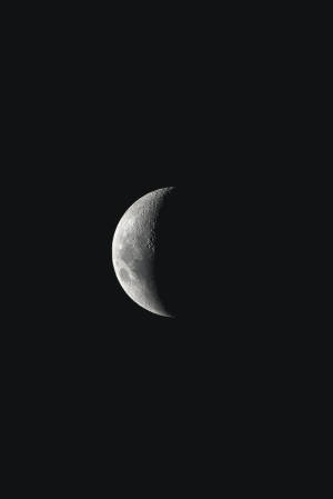 Plain Black Iphone Dark Moon Wallpaper