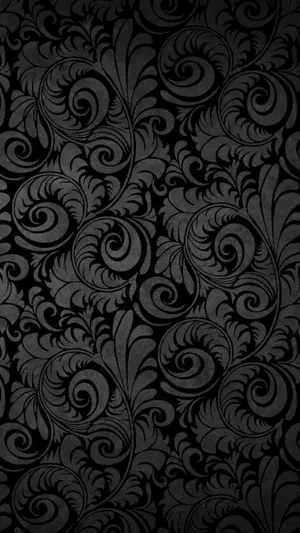 Plain Black Iphone Flowers Wallpaper