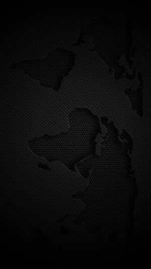 Plain Black Iphone World Map Wallpaper