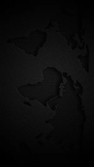 Plain Black Iphone World Map Wallpaper
