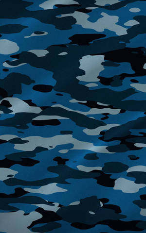 Plain Blue Camo Design Wallpaper