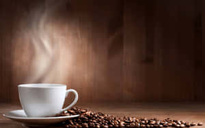 Plain White Cup Of Coffee Wallpaper