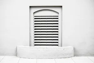 Plain White Small Door Wallpaper