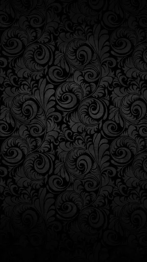 Plant Pattern Of Black Iphone 6 Plus Wallpaper