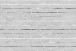 Plastered White Brick Running Bond Wallpaper