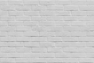 Plastered White Brick Running Bond Wallpaper