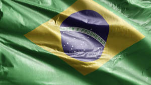 Plastic Textile Brazil Flag Wallpaper