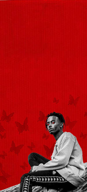 Playboi Carti Red Butterflies Wallpaper