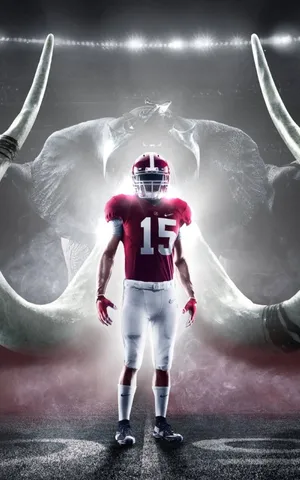 Player In Field Alabama Football Iphone Wallpaper