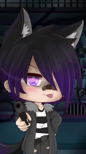 Playful Tomboy Character In Gacha Life Wallpaper