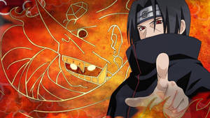 Pointing Itachi Naruto Ipad Wallpaper