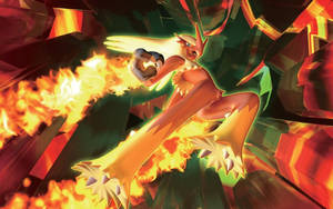 Pokemon Blaziken Green Red Wallpaper