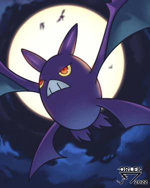 Pokémon Crobat With Full Moon Wallpaper