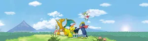 Pokemon Friends Enjoying Picnic Super Ultra Wide Wallpaper