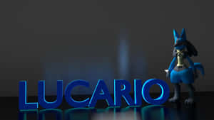 Pokemon Lucario 3d Lettering Art Wallpaper