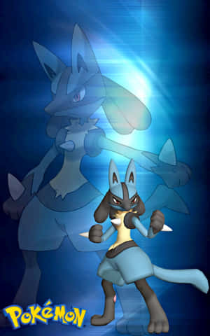 Pokemon Lucario With Silhouette Wallpaper