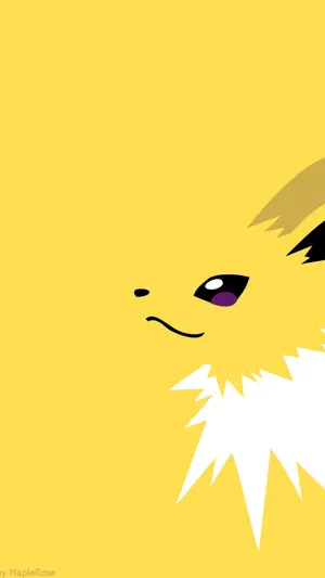 Pokemon Minimalist Jolteon Mobile Wallpaper