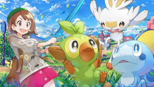 Pokemon Sword And Shield Gloria Starter Pokémon Wallpaper