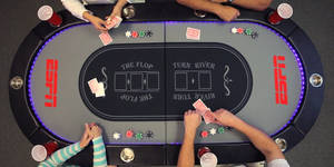 Poker Table Aerial View Wallpaper