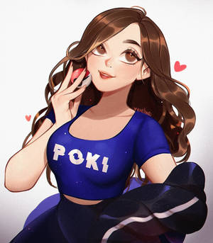 Pokimane Animated Art Wallpaper