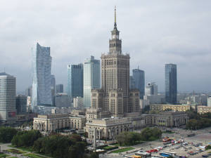 Poland's Palace Of Culture Film Wallpaper