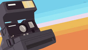 Polaroid Camera Rainbow Vector Art Wallpaper