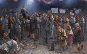 Politics Painting Media Money Wallpaper