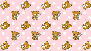 Polka Dots And Rilakkuma Kawaii Ipad Wallpaper