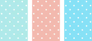 Polka Dots Pattern In Blue, Pink And White Wallpaper