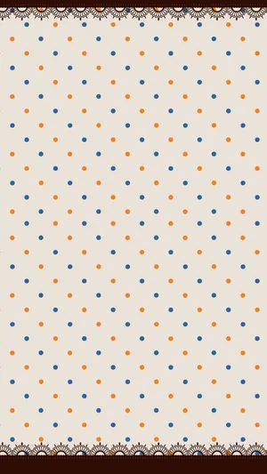 Polka Dots With Lace Design Wallpaper