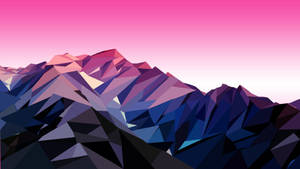 Polygon Art Purple Mountain Wallpaper